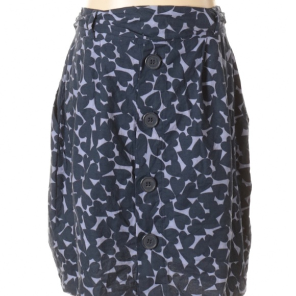 H&M Printed Heart Tie-front Skirt - Size 10 - Picture 2 of 6